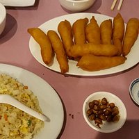 Sushi and sweet & souwer prawns