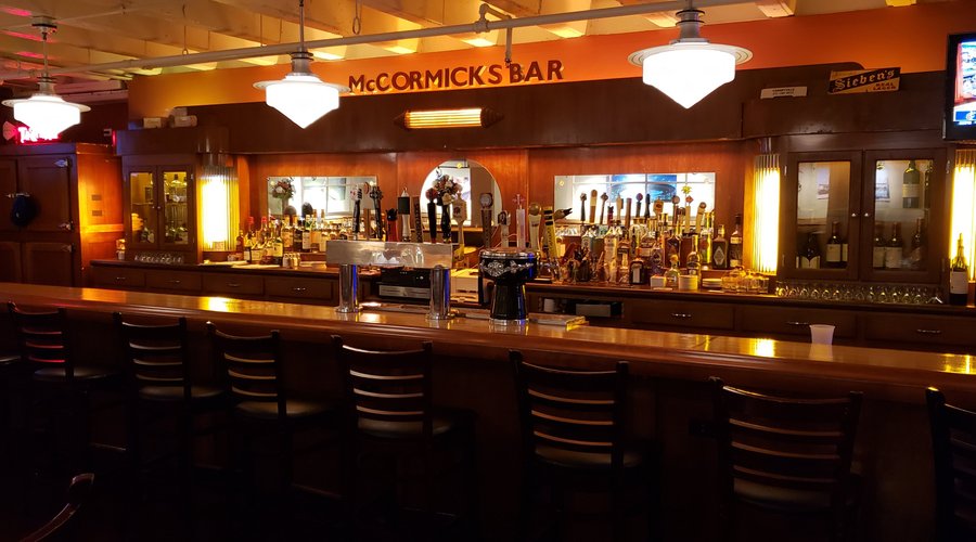 The bar at Prairie Moon, serving the best selection of craft beers available.