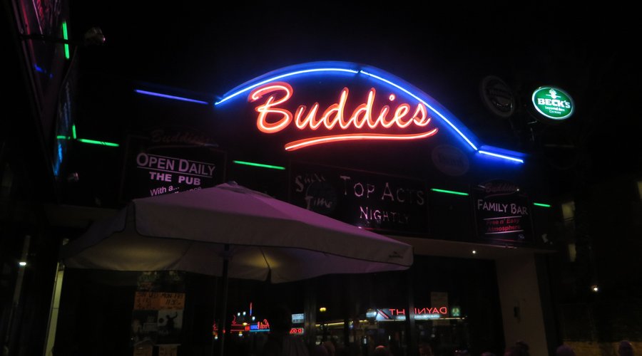 Buddies Bar at Night Time