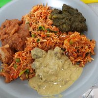 My beautiful takeaway 3 curries & veg biryani