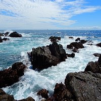 さすがは太平洋だけあって岸には絶え間なく激しい波が打ち寄せます