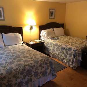 Footbridge North Hotel in Wells, image may contain: Furniture, Bed, Dorm Room, Lamp