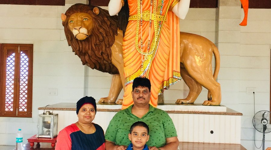 at the Bharat Mata Mandir