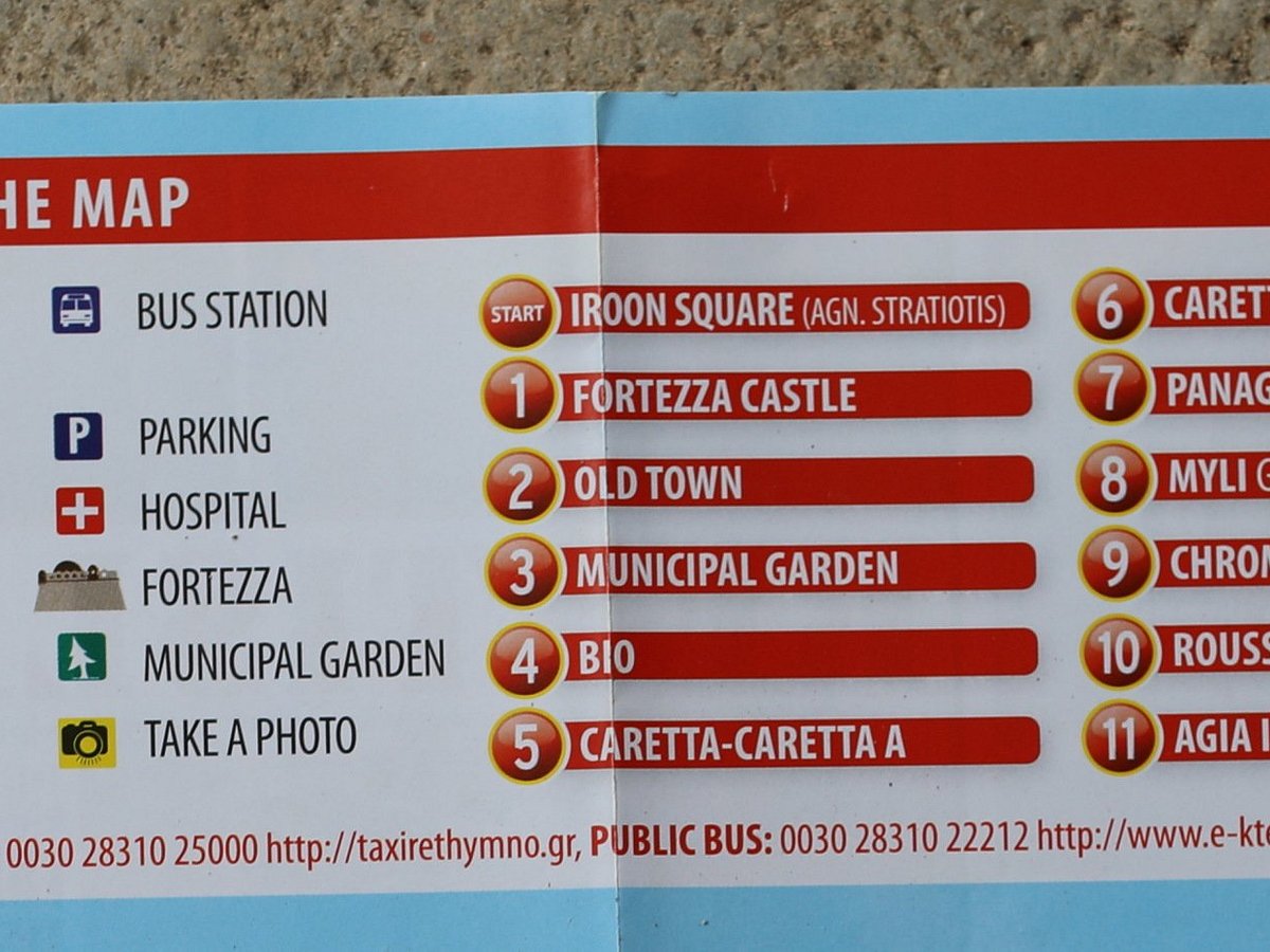 rethymno city tour bus map