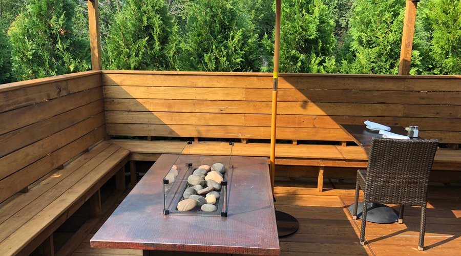 Our beautiful deck built in 2018