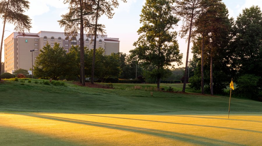 Overlooking 1st fairway and green of The Preserve at Verdae