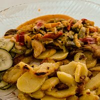 Dorsch mit fettigen Bratkartoffeln ohne Röstaromen