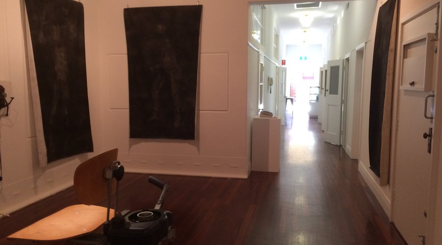 Main art gallery space looking out