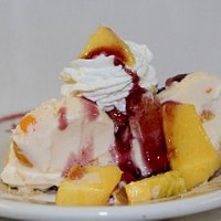Peach Melba Ice Cream Pie