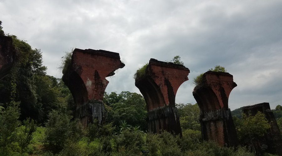 Old train pillars
