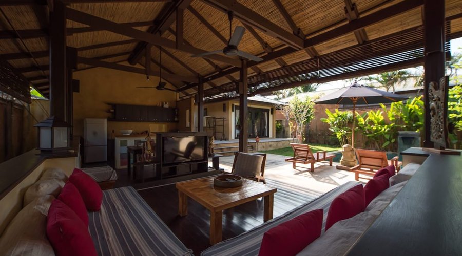 Pool view from living room of a 2 Bedroom Poolvilla 