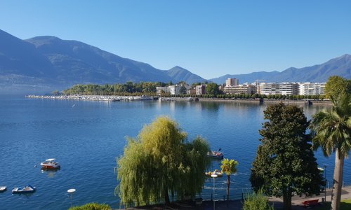 The view across the lake from our room