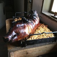 Klar til æbleflæsk og porchetta