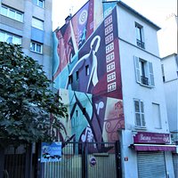 La fresque sur l'immeuble