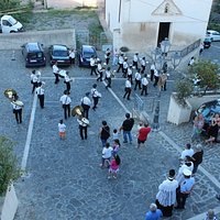 Processione di San Rocco durante il passaggio dalla chiesa di Sant'Antonio