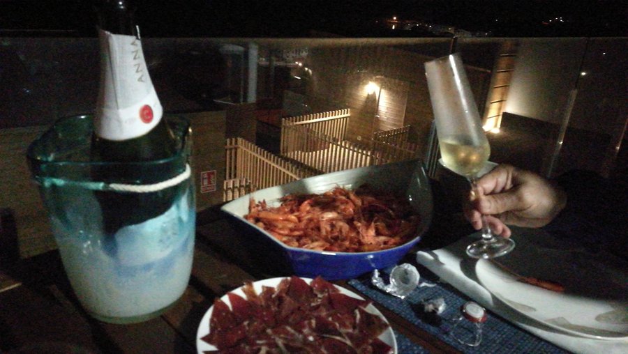 Encargamos la cena en nuestra terraza