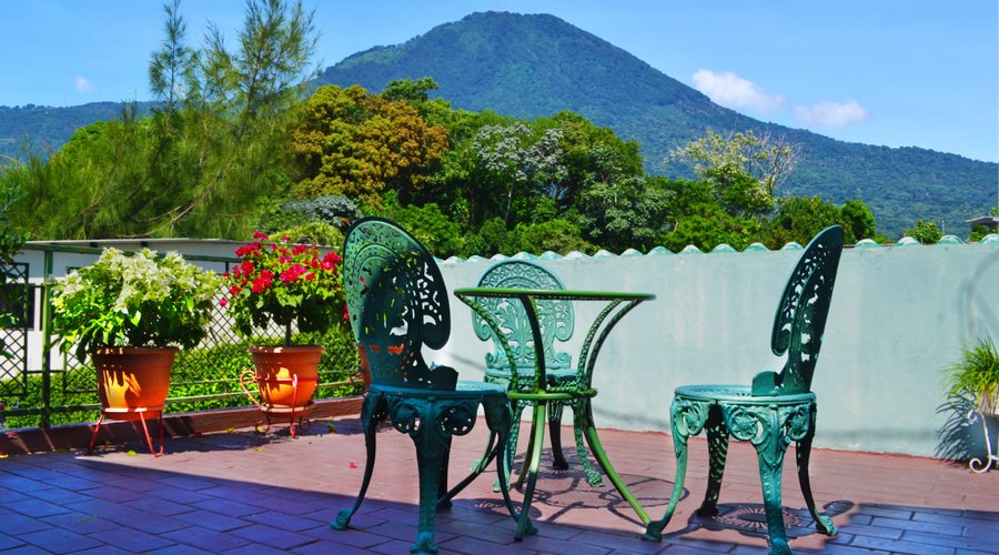 Gorgeous volcano view from our terrace
