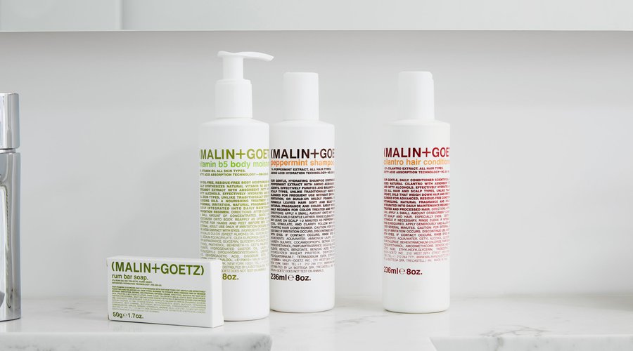You'll find luxe toiletries from local NYC apothecary, (MALIN+GOETZ) in every bathroom.