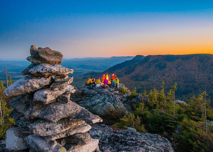 Hike with a beautiful sunset,Parc national des Hautes-Gorges-de-la-Rivière-Malbaie

