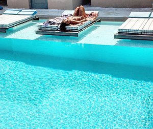 Villa Olga Apartments & Studios in Lefkada, image may contain: Pool, Water, Swimming Pool, Person