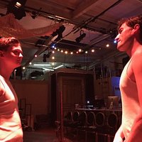 The Paradise Circus rehearsals Joshua Ward & Sam Coulson pictured