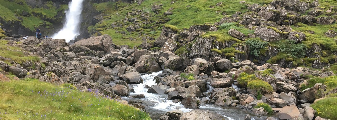 The waterfall is only 20 min walk from the cottages