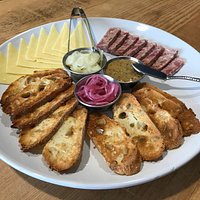 Terrine plate - rabbit & pork cheek terrine from Smoking Goose, KerrygoldIrish cheddar, house ma