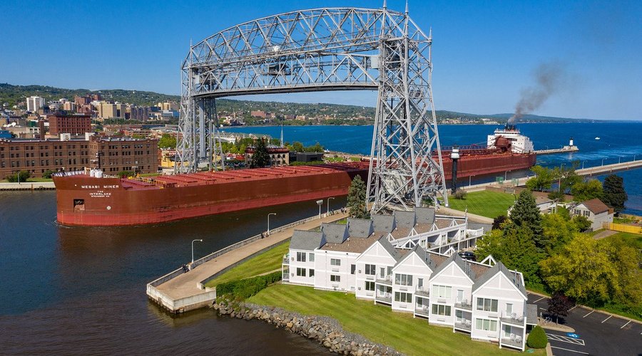 Enjoy breathtaking views of the Duluth Harbor from one of our waterfront suites.