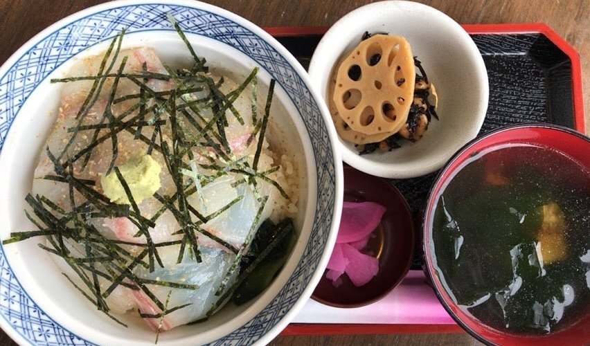 鯛のタレ漬け丼