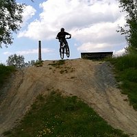 Zicht op de slope richting wallride