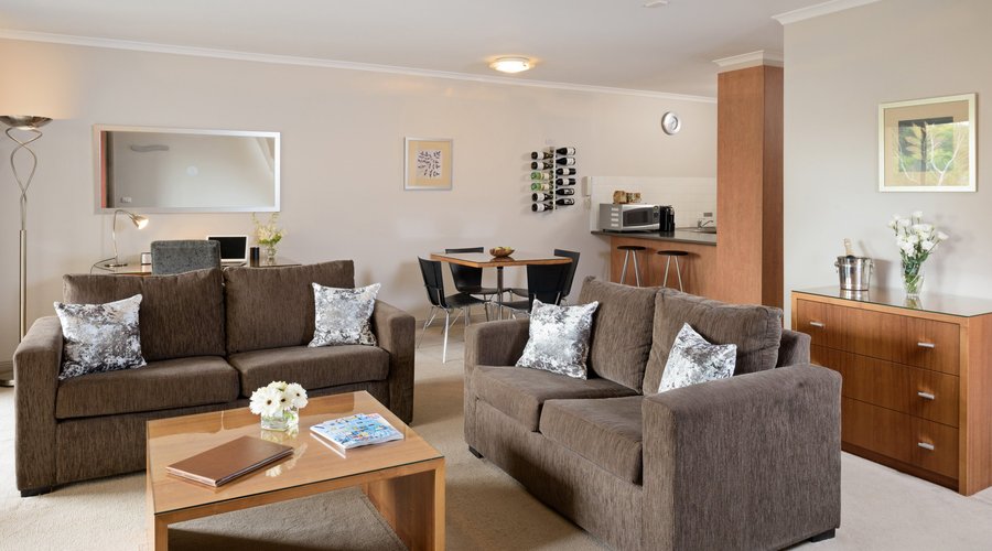 Spacious lounge dining area in all apartments