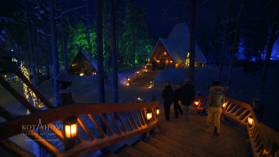 Restaurant is located in Santa Claus Village, behind Santa Claus Office.