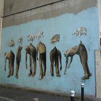 La fresque sur l'immeuble