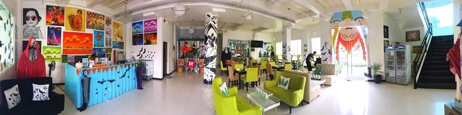 Lobby, Dining, Stairs to rooms