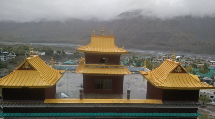 Kaza town below the monastery