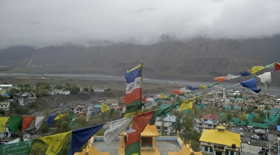 Kaza town below the monastery