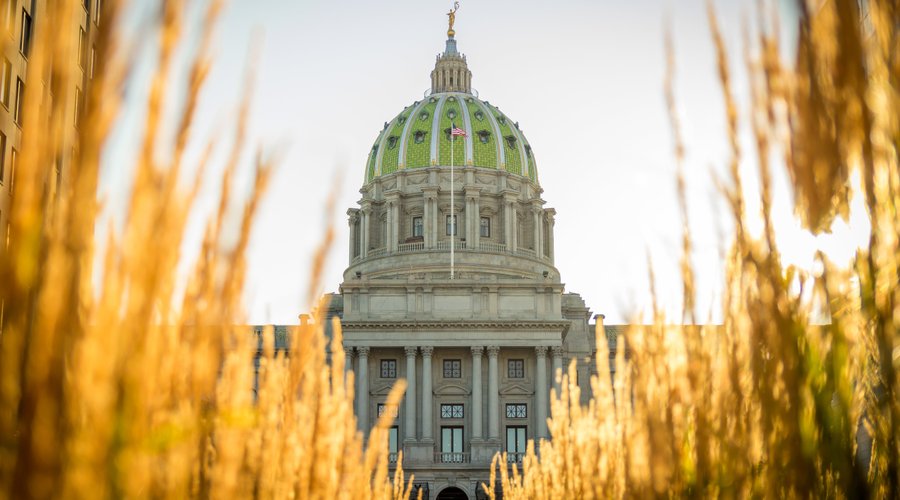 Downtown Harrisburg for businesses - less than six miles away from the hotel.