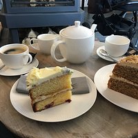 Coffee and tea with homemade cakes!