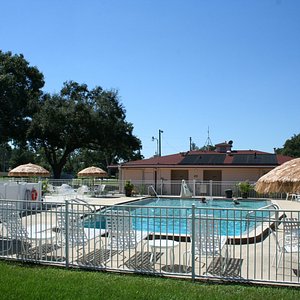 Enjoy our sparkling clean, heated pool.