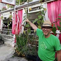 Der Eingang des Cafés