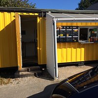 Terrt's Tasties Takeaway Hatch and Door to Seating Area