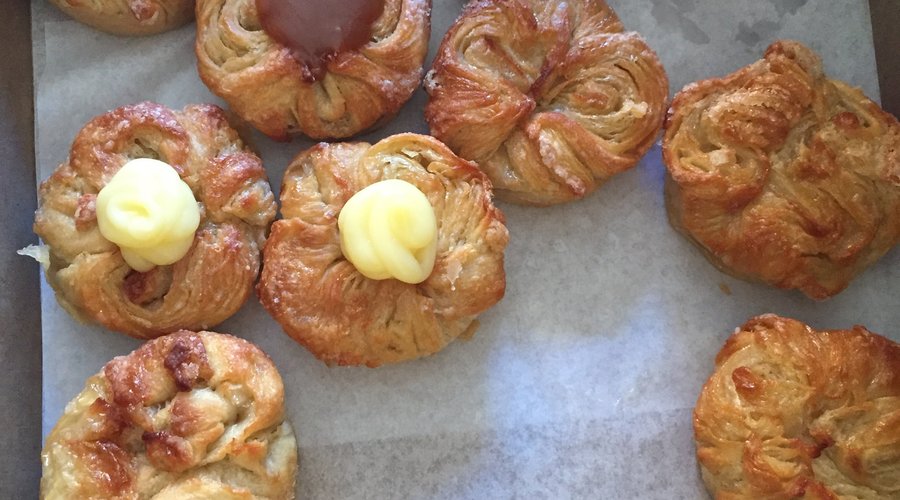 Plain, salted caramel and lemon creme Kouign-Amanns :)