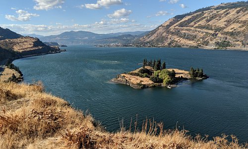 This is the Columbia River Gorge in Oregon as seen from the Mosier Twin Tunnels biking trail. #TBIN