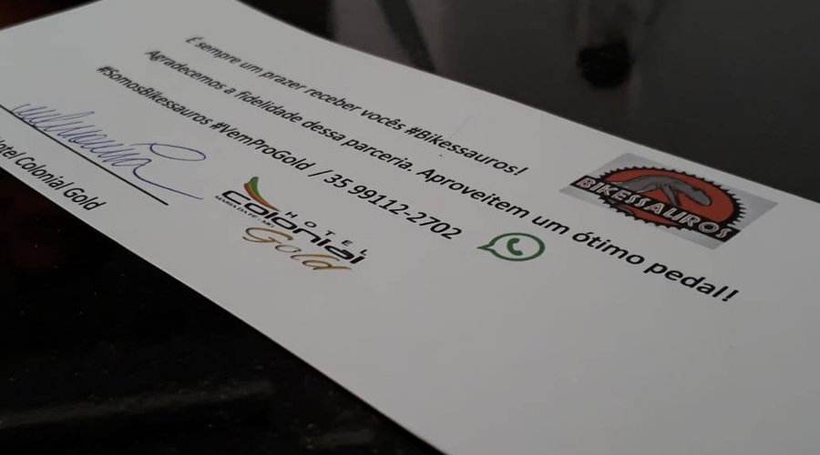 Nosso cartão de boas vindas aos nossos amigos fidelizados ! #Bikessauros 