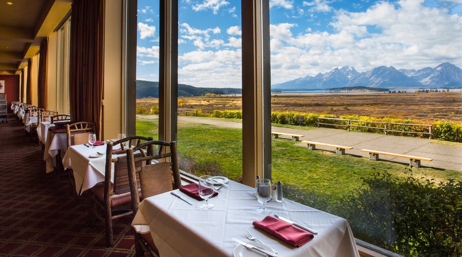View the Willow Flats and Teton Range from all of our tables.