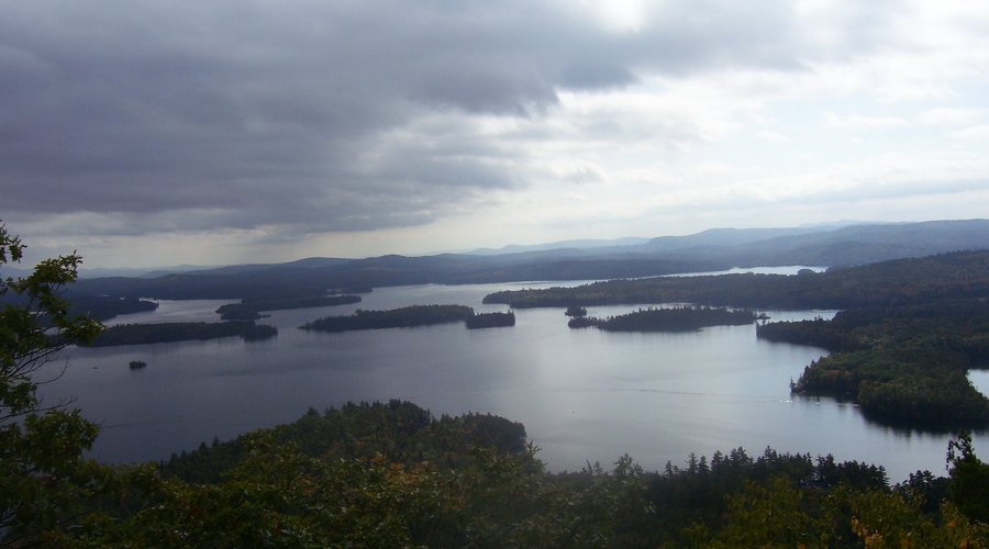 looking down at Squam Lake