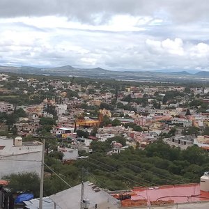 Vista panorámica desde la terraza superior del hotel.