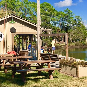 Old Florida fish camp, cute cabins, RV sites, nice store with bait, rod rentals, cold drinks...looks lovely!