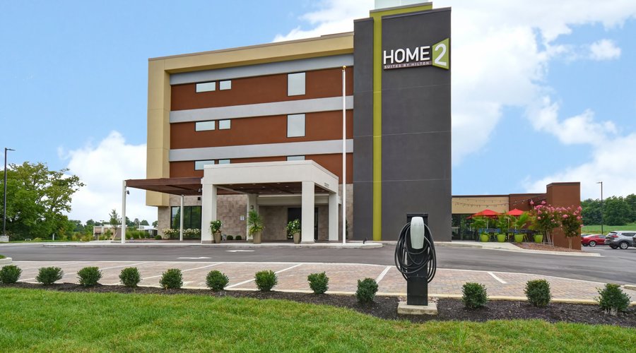 Hotel Exterior, EV Charging Station