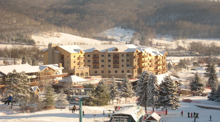 The tamarack Club from Mardi Gras chairlift